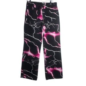 Jaded Women's Boot Cut Jeans - Black and Pink